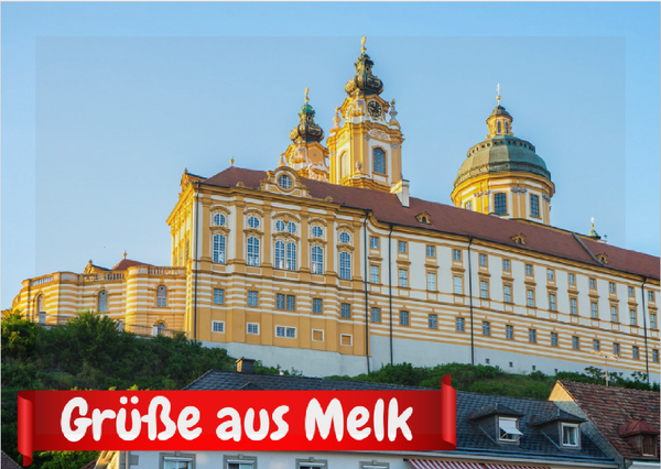 Ansichtskarte Stift Melk von unten