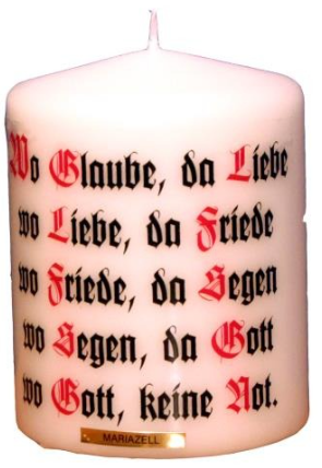 Stumpen Kerze 100/130 Spruch