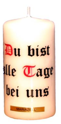 Stumpen Kerze 100/50 Spruch3