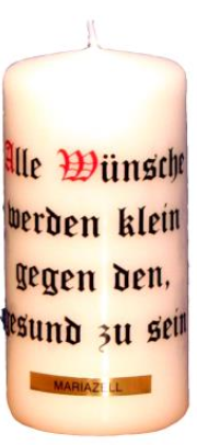 Stumpen Kerze 100/50 Spruch4