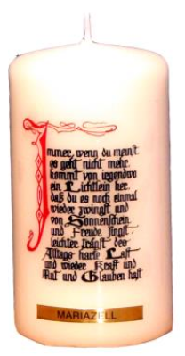 Stumpen Kerze 100/50 Spruch5