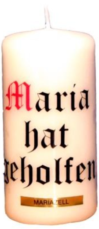 Stumpen Kerze 120/50 Spruch4