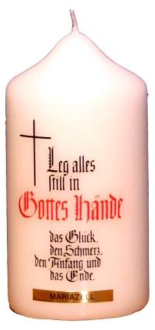 Stumpen Kerze 120/60 Spruch11