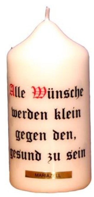 Stumpen Kerze 120/60 Spruch16