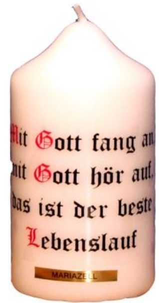 Stumpen Kerze 120/60 Spruch17