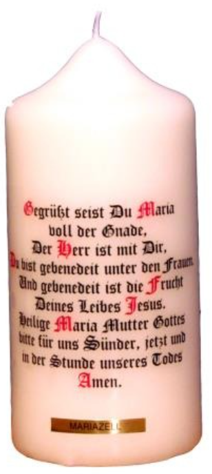 Stumpen Kerze 120/60 Spruch2