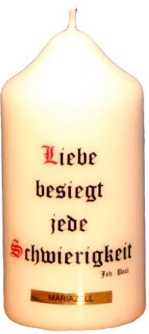 Stumpen Kerze 120/60 Spruch3