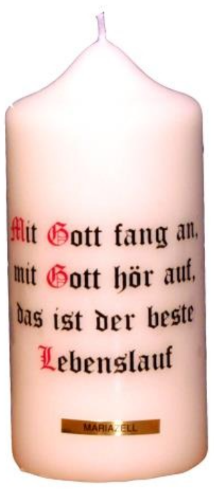 Stumpen Kerze 150/70 Spruch3