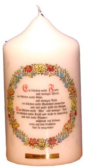 Stumpen Kerze 150/80 Spruch2