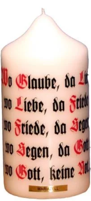 Stumpen Kerze 150/80 Spruch3