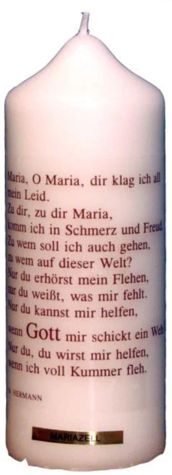 Stumpen Kerze 165/60 Spruch1