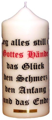 Stumpen Kerze 175/70 Spruch2