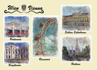 Ansichtskarte Collage Wien - souverista