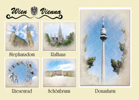 Ansichtskarte Wien Collage - souverista