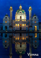 Ansichtskarte Karlskirche Abend - souverista