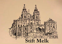 Ansichtskarte Melk gemalt - souverista