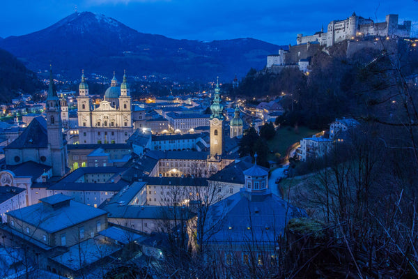 Kühlschrankmagnet Salzburg am Abend - souverista