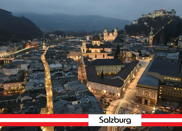 Kühlschrankmagnet Salzburg Abend - souverista