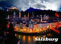 Ansichtskarte Salzburg Abenddämmerung - souverista