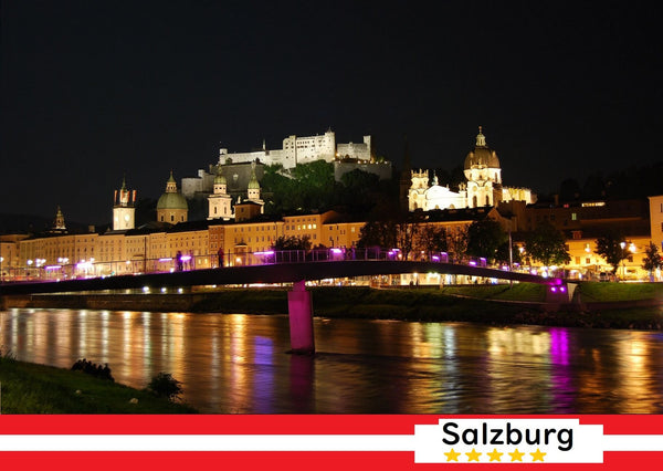 Kühlschrankmagnet Salzburg Nacht - souverista