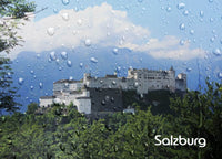 Kühlschrankmagnet Salzburg im Regen - souverista