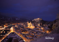 Ansichtskarte Salzburg in der Nacht - souverista
