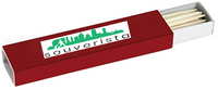 Holzzahnstocher in Schachtel 7,1 x 1,8 x 0,9 cm mit ihrem Logo - souverista