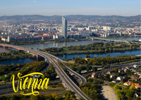 Kühlschrankmagnet Wien Skyline