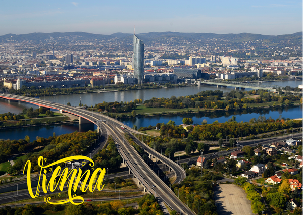 Kühlschrankmagnet Wien Skyline