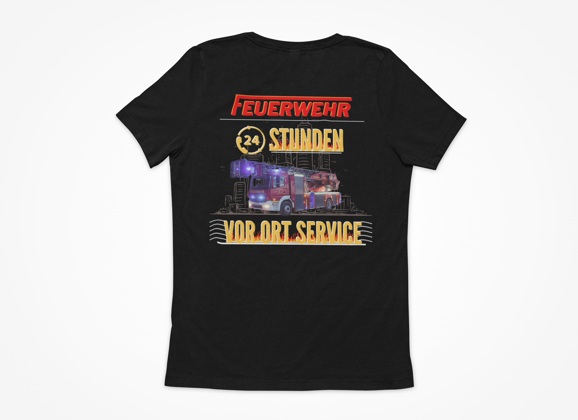 Feuerwehr 24 Stunden Vorort Service-T-Shirt