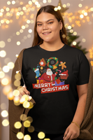 Santa Claus, merry christmas, Kurzärmeliges Unisex-T-Shirt