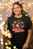 Santa Claus, merry christmas, Kurzärmeliges Unisex-T-Shirt