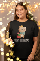 Teddybär T-Shirt, Frohe Weihnachten, Kurzärmeliges Unisex-T-Shirt