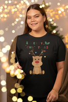 Renntier Rudolf, Weihnachtsmann T-Shirt, Weihnachten Shirt, Geschenk Weihnachten, personalisiertes T-Shirt, Kurzärmeliges Unisex-T-Shirt