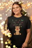 Renntier Rudolf, Weihnachtsmann T-Shirt, Weihnachten Shirt, Geschenk Weihnachten, personalisiertes T-Shirt, Kurzärmeliges Unisex-T-Shirt