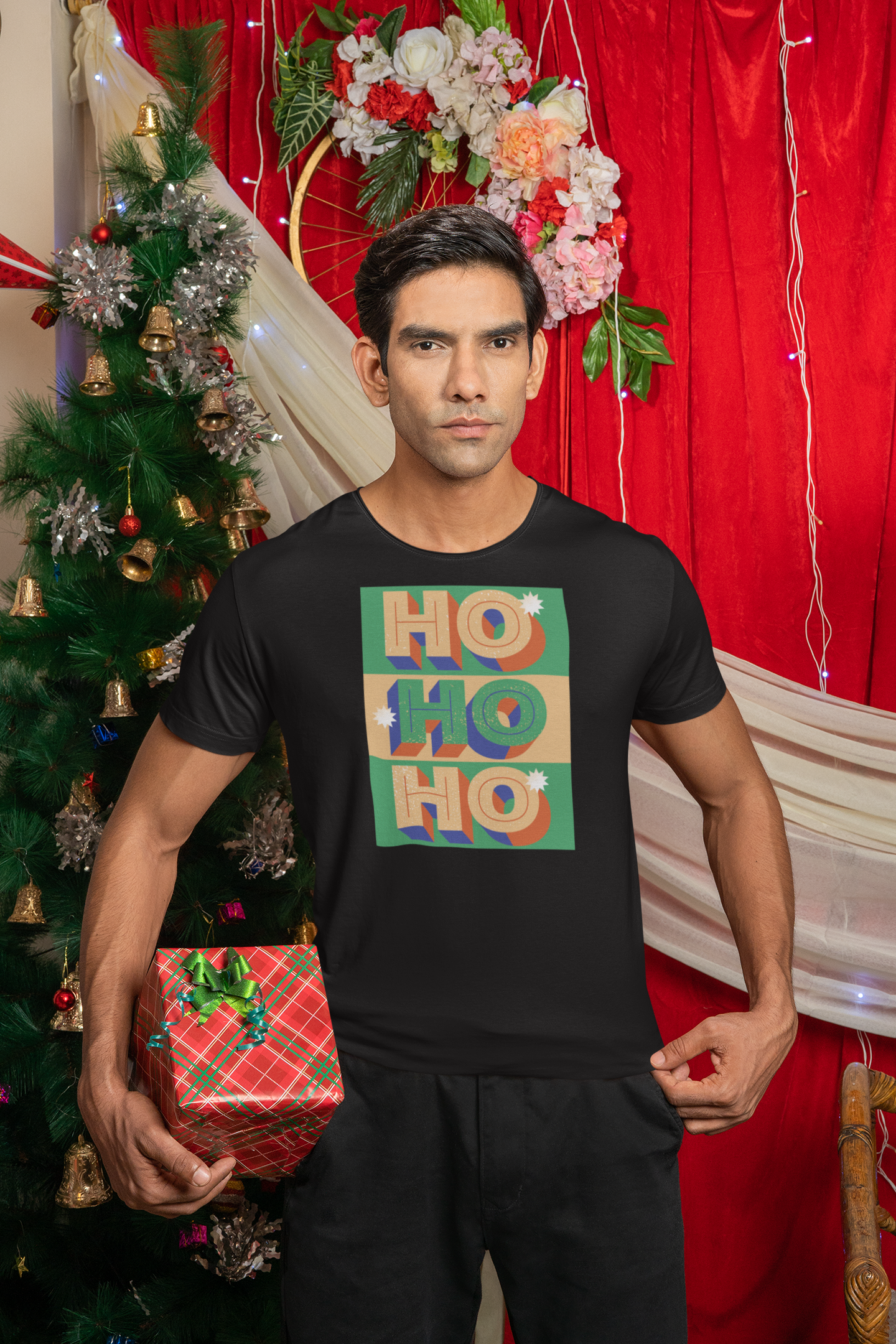 HOHOH, frohe Weihnachten, Kurzärmeliges Unisex-T-Shirt