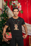 Renntier Rudolf, Weihnachtsmann T-Shirt, Weihnachten Shirt, Geschenk Weihnachten, personalisiertes T-Shirt, Kurzärmeliges Unisex-T-Shirt