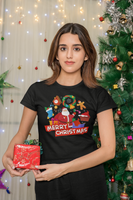 Santa Claus, merry christmas, Kurzärmeliges Unisex-T-Shirt