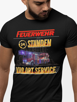 Feuerwehr 24 Stunden Vorort Service-T-Shirt