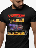 Feuerwehr 24 Stunden Vorort Service-T-Shirt