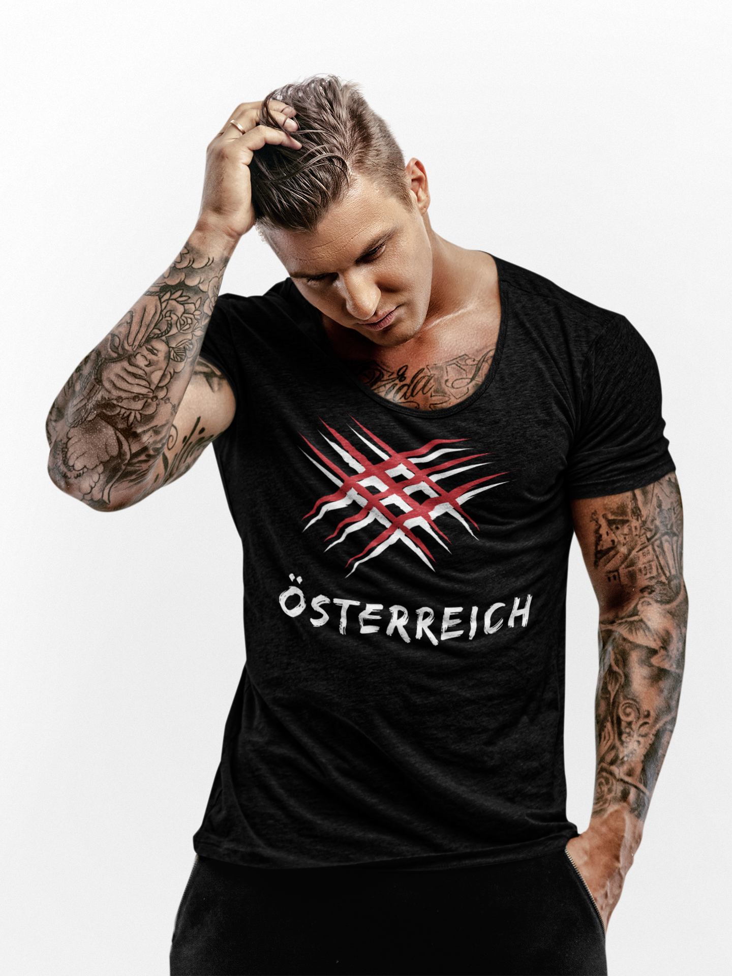 Österreich rot weiß rot Unisex-T-Shirt