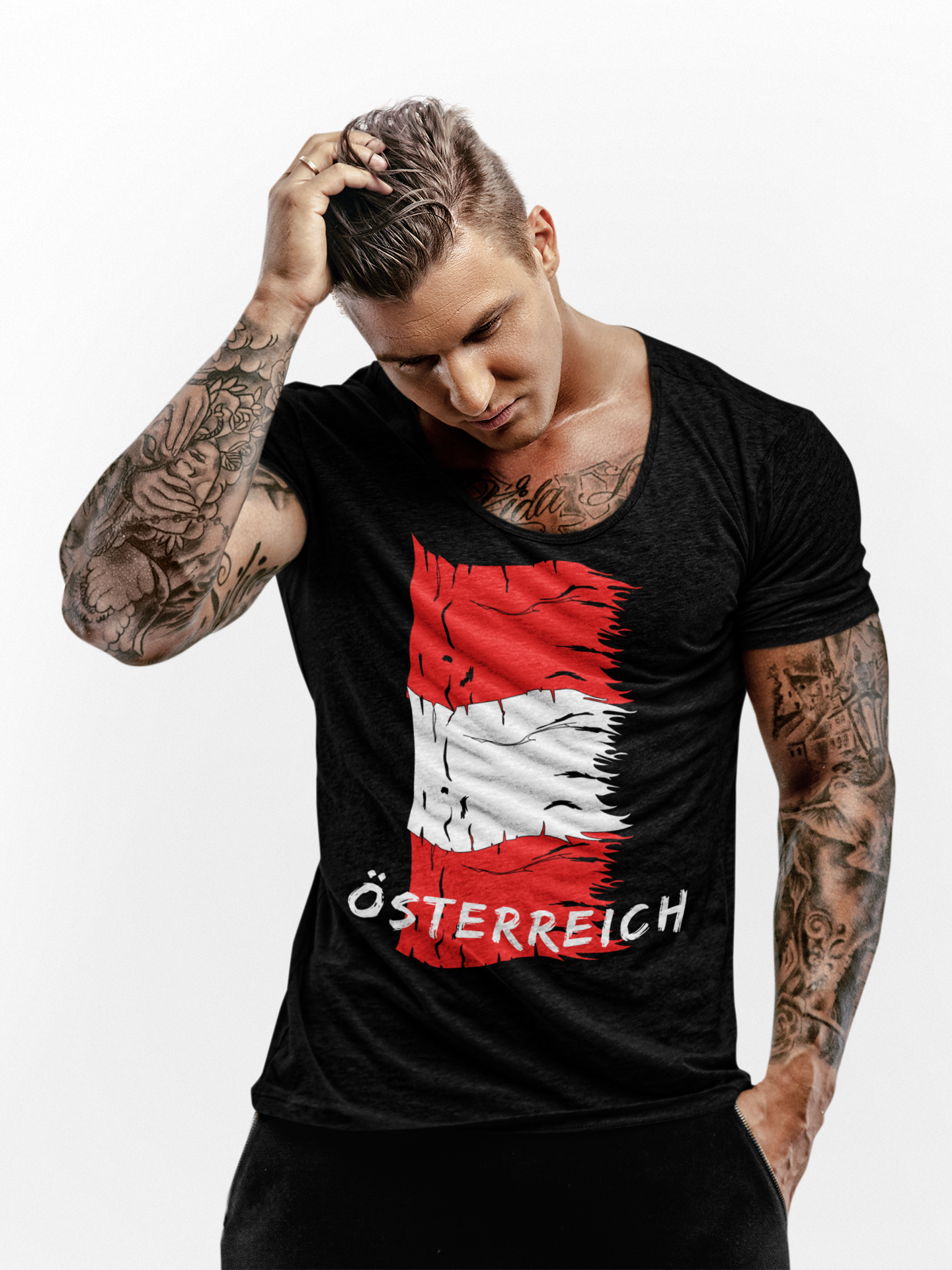 Österreich Flaggen Shirt Unisex-T-Shirt