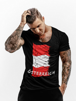 Österreich Flaggen Shirt Unisex-T-Shirt