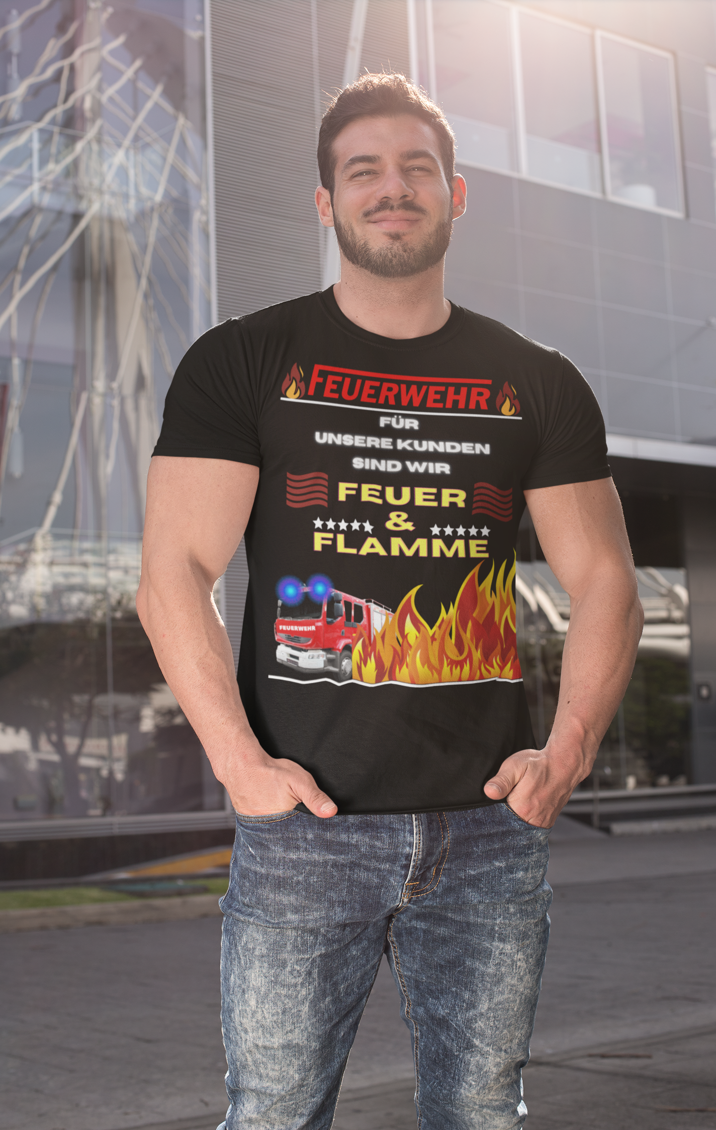 Fire Department Fire and Flame Unisex T-Shirt