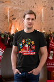 Santa Claus, merry christmas, Kurzärmeliges Unisex-T-Shirt