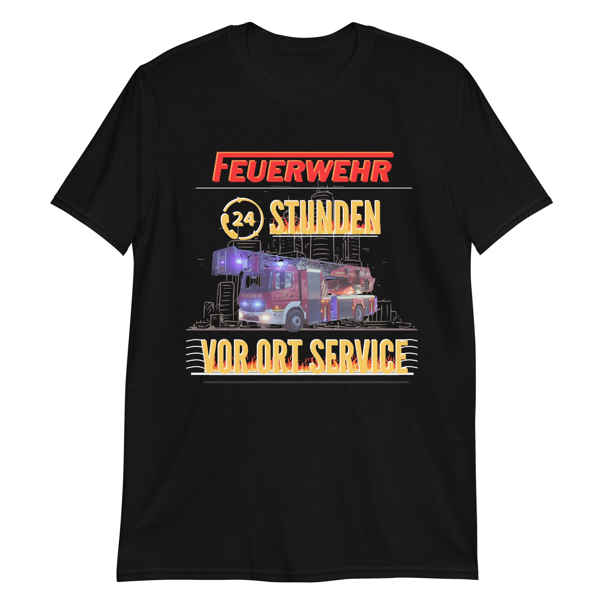 Feuerwehr 24 Stunden Vorort Service-T-Shirt