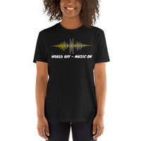 World off Music on, World off, Music on, Music T-Shirt, DJ T-Shirt, T-Shirt printing