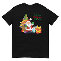Merry christmas, santa claus, Kurzärmeliges Unisex-T-Shirt