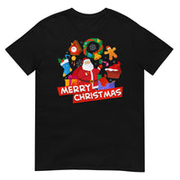 Santa Claus, merry christmas, Kurzärmeliges Unisex-T-Shirt