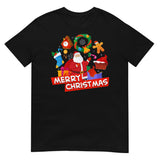 Santa Claus, merry christmas, Kurzärmeliges Unisex-T-Shirt